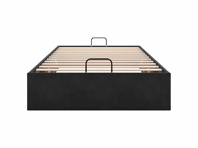 Voetenbank bed zonder matras zwart 90x200 cm fluweel - (x2) - afbeelding 6 van  9