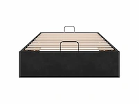 Voetenbank bed zonder matras zwart 90x200 cm fluweel - (x2) - afbeelding 6 van  9
