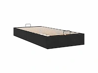 Voetenbank bed zonder matras zwart 90x200 cm fluweel - (x2) - afbeelding 7 van  9