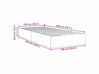 Voetenbank bed zonder matras zwart 90x200 cm fluweel - (x2) - afbeelding 9 van  9