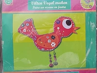 Vogel om zelf te maken - rood - afbeelding 1 van  5