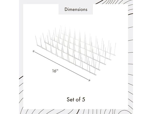 Vogelspikes doorzichtig polycarbonaat tot 4,9m - afbeelding 2 van  4