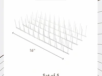 Vogelspikes doorzichtig polycarbonaat tot 4,9m - afbeelding 2 van  4