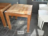 Vol houten bistrotafel 80x80x78. - afbeelding 1 van  2