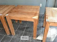 Vol houten bistrotafel 80x80x78. - afbeelding 1 van  2