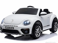 Volkswagen beetle xl elektrische kinderauto 12v - 1 tot 5 jaar - wit (nieuw)
