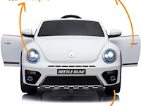 Volkswagen beetle xl elektrische kinderauto 12v - 1 tot 5 jaar - wit (nieuw) - afbeelding 3 van  7