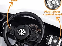 Volkswagen beetle xl elektrische kinderauto 12v - 1 tot 5 jaar - wit (nieuw) - afbeelding 4 van  7
