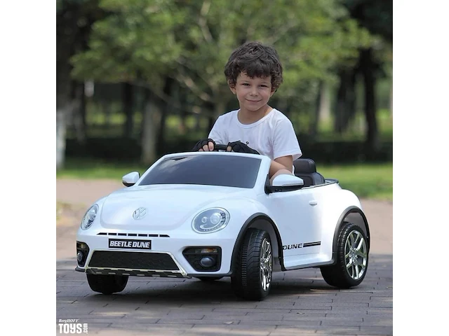 Volkswagen beetle xl elektrische kinderauto 12v - 1 tot 5 jaar - wit (nieuw) - afbeelding 6 van  7