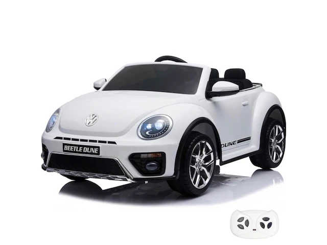 Volkswagen beetle xl elektrische kinderauto 12v - 1 tot 5 jaar - wit (nieuw) - afbeelding 1 van  7