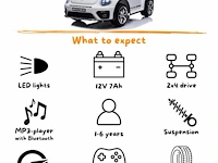Volkswagen beetle xl elektrische kinderauto 12v - 1 tot 5 jaar - wit (nieuw) - afbeelding 7 van  7