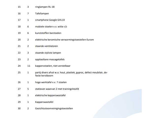 Volledige inboedel schoonheidssalon - afbeelding 75 van  77