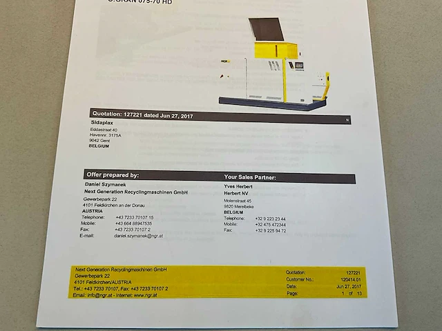 Volledige recyclagelijn ngr met divers toebehoren en chiller frigel - afbeelding 119 van  132