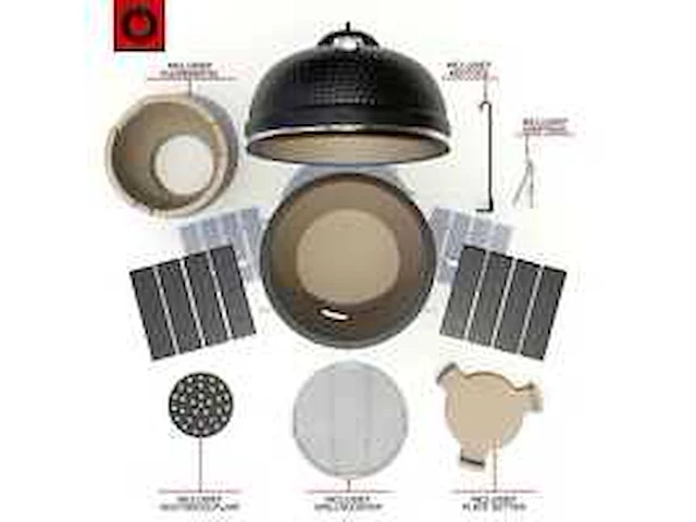 Volt! kamado bbq 22 inch houtskoolbarbecue, ø59 cm, luxe afwerking - afbeelding 5 van  16
