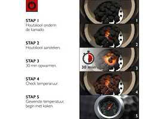 Volt! kamado bbq 22 inch houtskoolbarbecue, ø59 cm, luxe afwerking - afbeelding 6 van  16