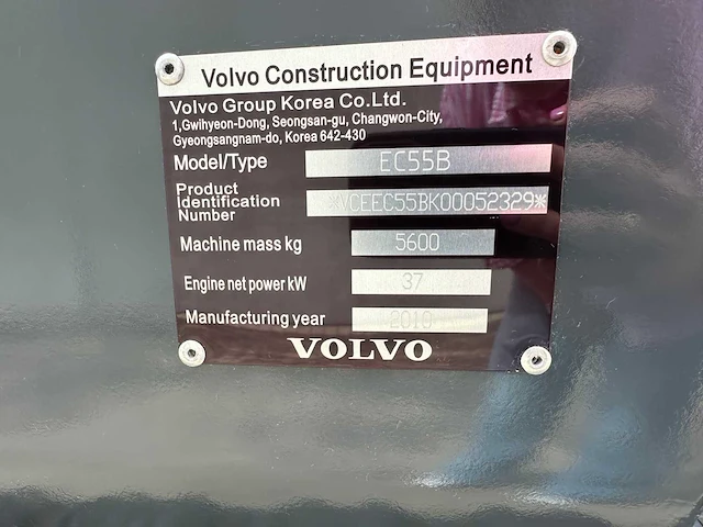 Volvo - 2010 - ec55b - midigraafmachine - afbeelding 29 van  35