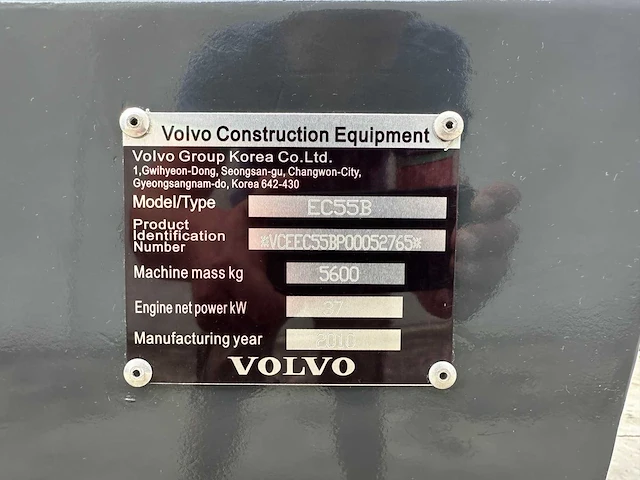 Volvo - 2010 - ec55b - midigraafmachine - afbeelding 36 van  42
