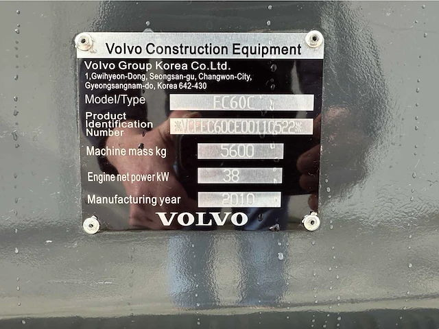 Volvo - 2010 - ec60c - midigraafmachine - afbeelding 39 van  45