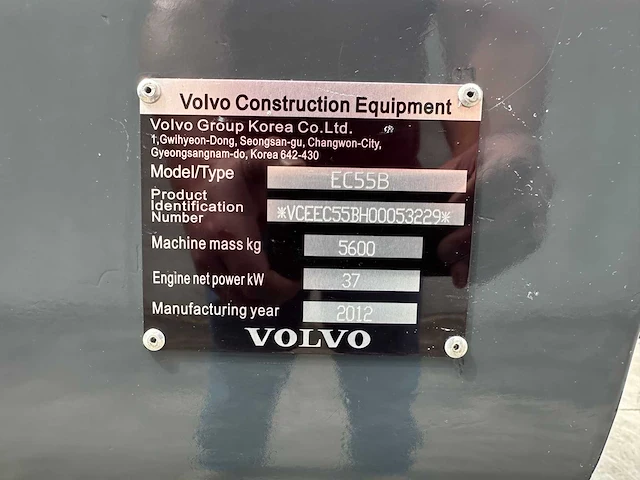 Volvo - 2012 - ec55b - midigraafmachine - afbeelding 37 van  43