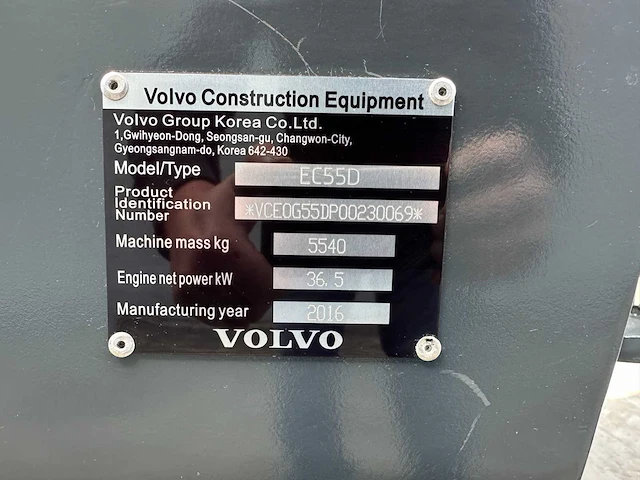 Volvo - 2016 - ec55d - midigraafmachine - afbeelding 41 van  47