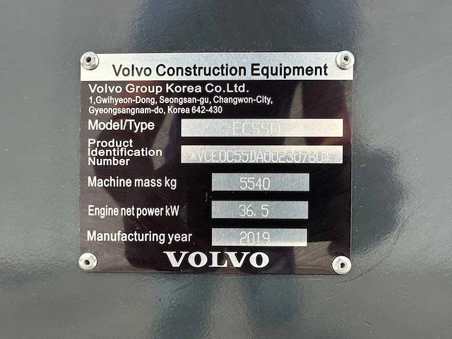 Volvo - 2019 - ec55d - midigraafmachine - afbeelding 22 van  30