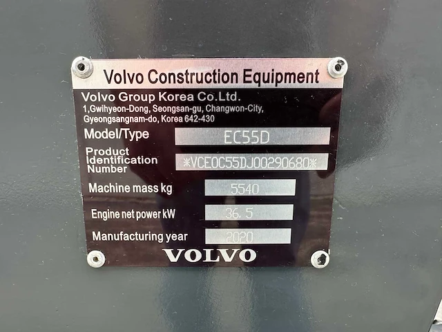 Volvo - 2020 - ec55d - midigraafmachine - afbeelding 40 van  46