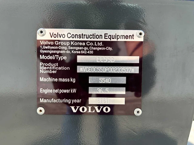 Volvo - 2020 - ec55d - midigraafmachine - afbeelding 37 van  43