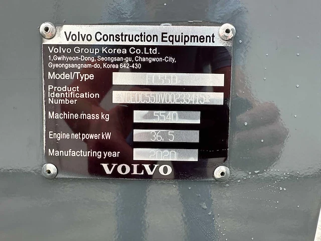 Volvo - ec55d - midigraafmachine - 2020 - afbeelding 37 van  43