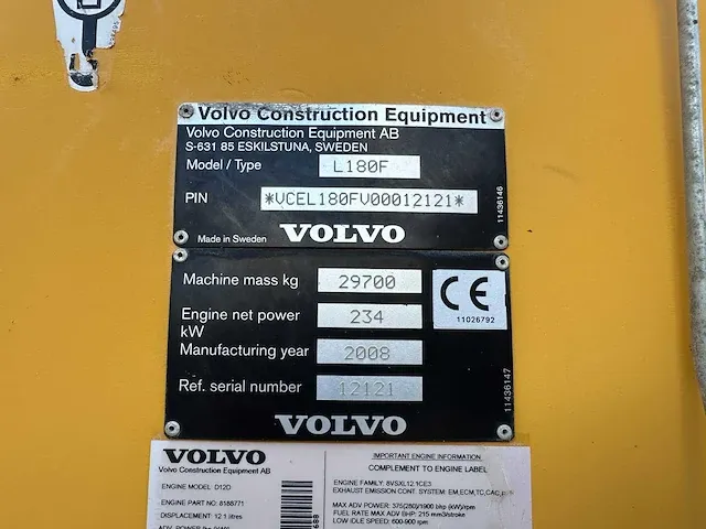 Volvo - l180f - shovel - 2008 - afbeelding 43 van  50