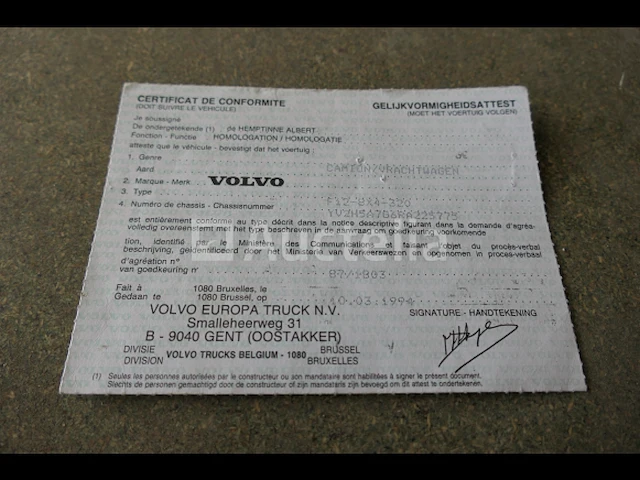 Volvo f12 (1994-64.040 km-vin:yv2h5a7g6ra225775) - afbeelding 59 van  62