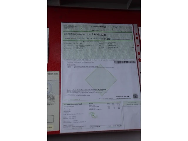 Volvo fm 4x2 tankwagen, bouwjaar: 06/06/2004, ch.nr. yv2j4cja12a552658 met boorddocumenten en sleutel - afbeelding 32 van  46