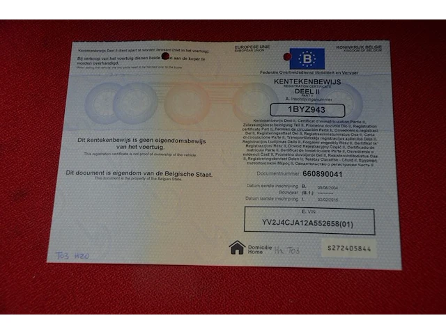 Volvo fm 4x2 tankwagen, bouwjaar: 06/06/2004, ch.nr. yv2j4cja12a552658 met boorddocumenten en sleutel - afbeelding 36 van  46