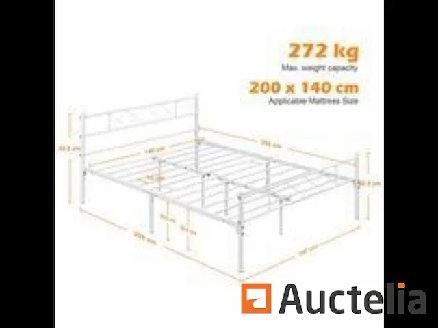 Volwassen double metaal bed frame voor volwassenen - afbeelding 2 van  2