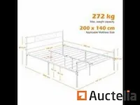 Volwassen double metaal bed frame voor volwassenen - afbeelding 2 van  2