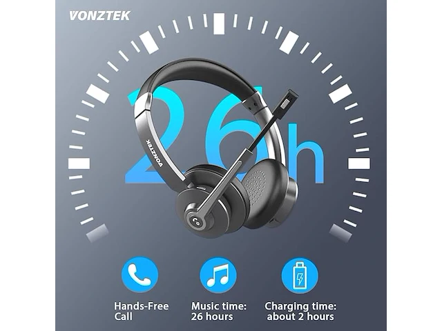 Vonztek draadloze headset - afbeelding 4 van  7