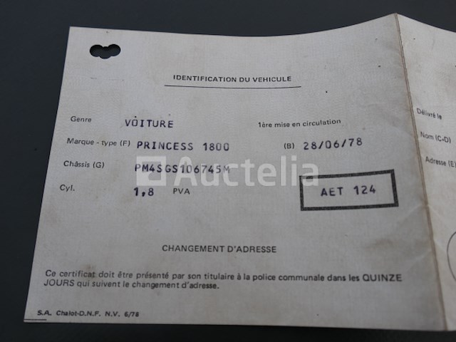 Voorouderauto om austin princess te restaureren (1978-46.112 km)(vin: pm4sgs106745m) - afbeelding 6 van  14