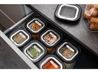 Voorraadbussen, set van 4, vierkant gefu|pantry - afbeelding 5 van  5