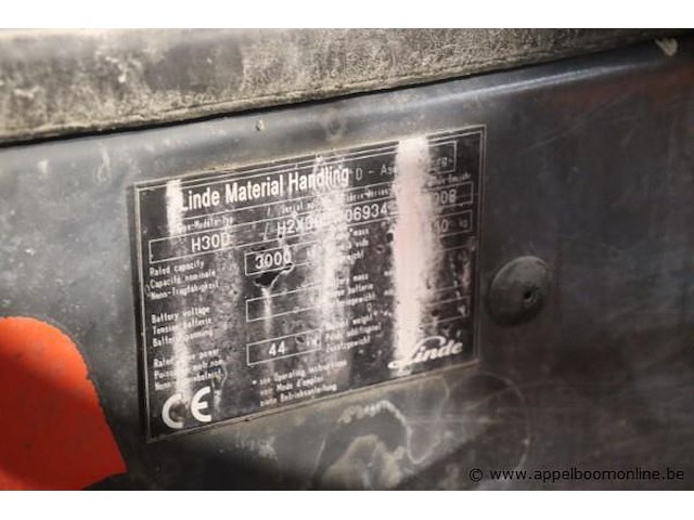 Vorkheftruck linde h30d, cap 3000kg, bj 2008, serienummer h2x393w06934, uren 10029 - afbeelding 7 van  7
