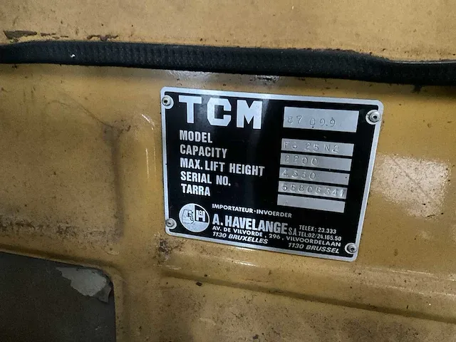 Vorkheftruck tcm fg25nv - afbeelding 10 van  22