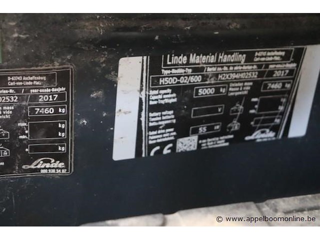 Vorkherftruck linde h50d-02/600, bj 2017, cap 5000kg, serienummer h2x394h02532, 10018 uren - afbeelding 6 van  7