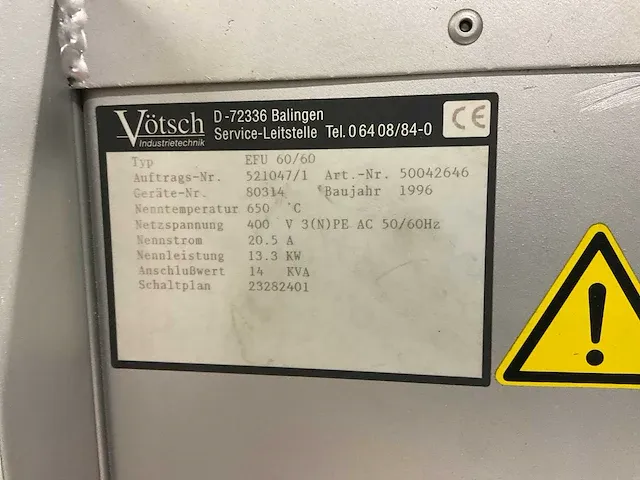 Vötsch efu 60/60 hardings oven - afbeelding 4 van  7