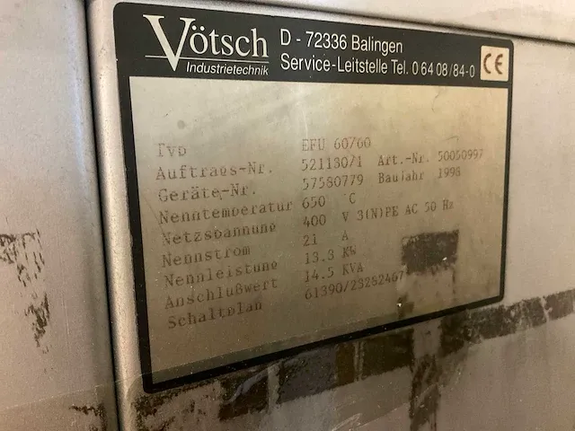 Vötsch efu 60/60 hardings oven - afbeelding 4 van  6