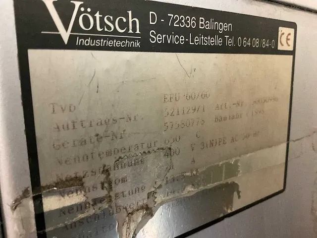Vötsch efu 60/60 hardings oven - afbeelding 4 van  6