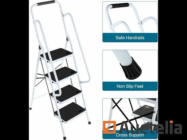 Vouwladder met 4 treden, trapladder - afbeelding 5 van  6