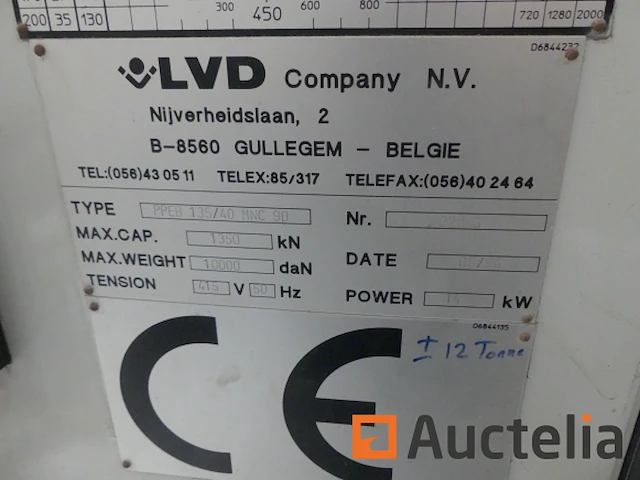 Vouwmachine lvd ppeb 135/40 mnc90 - afbeelding 2 van  23