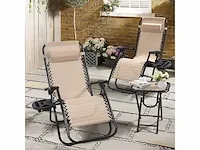 Vouwset met bekerhouder en beige tafel - afbeelding 1 van  4