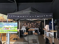 Vouwtent 3 x 3 m - alu frame - bedrukt dakzeil