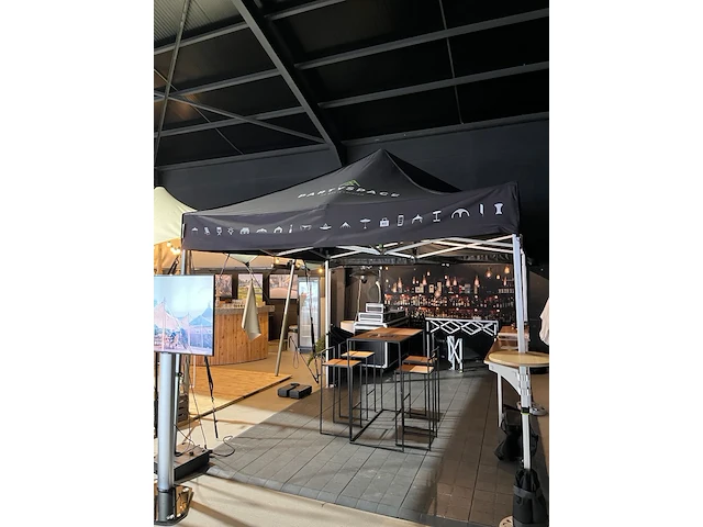Vouwtent 3 x 3 m - alu frame - bedrukt dakzeil - afbeelding 2 van  5