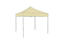Vouwtent 3x3m cream - stalen frame - afbeelding 1 van  6