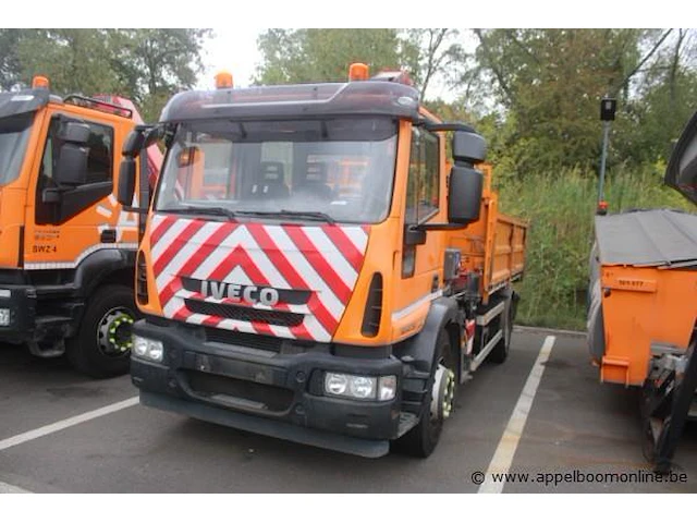 Vrachtwagen iveco eurocargo ml 190el2ca vv kraan hmf rcl 5300, datum 1ste inschrijving 11/6/2013, chassisnummer zcfa1vj0402607758 - afbeelding 1 van  19